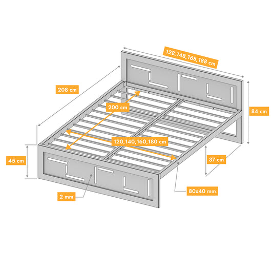 Cama metálica Ryka Perfor M16