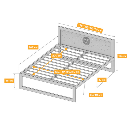 Cama metálica Ryka Standard M16