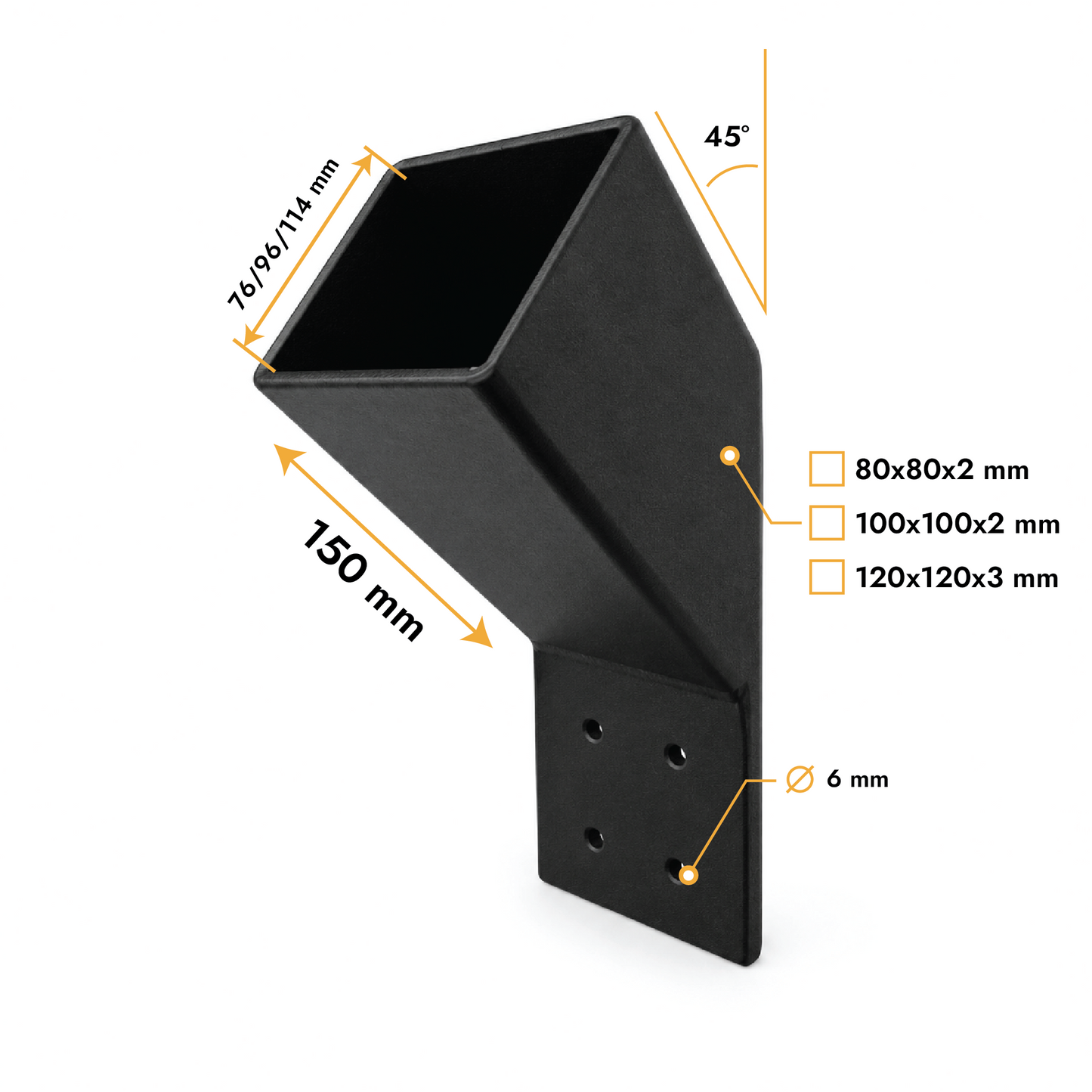 Conector de arriostramiento 45°