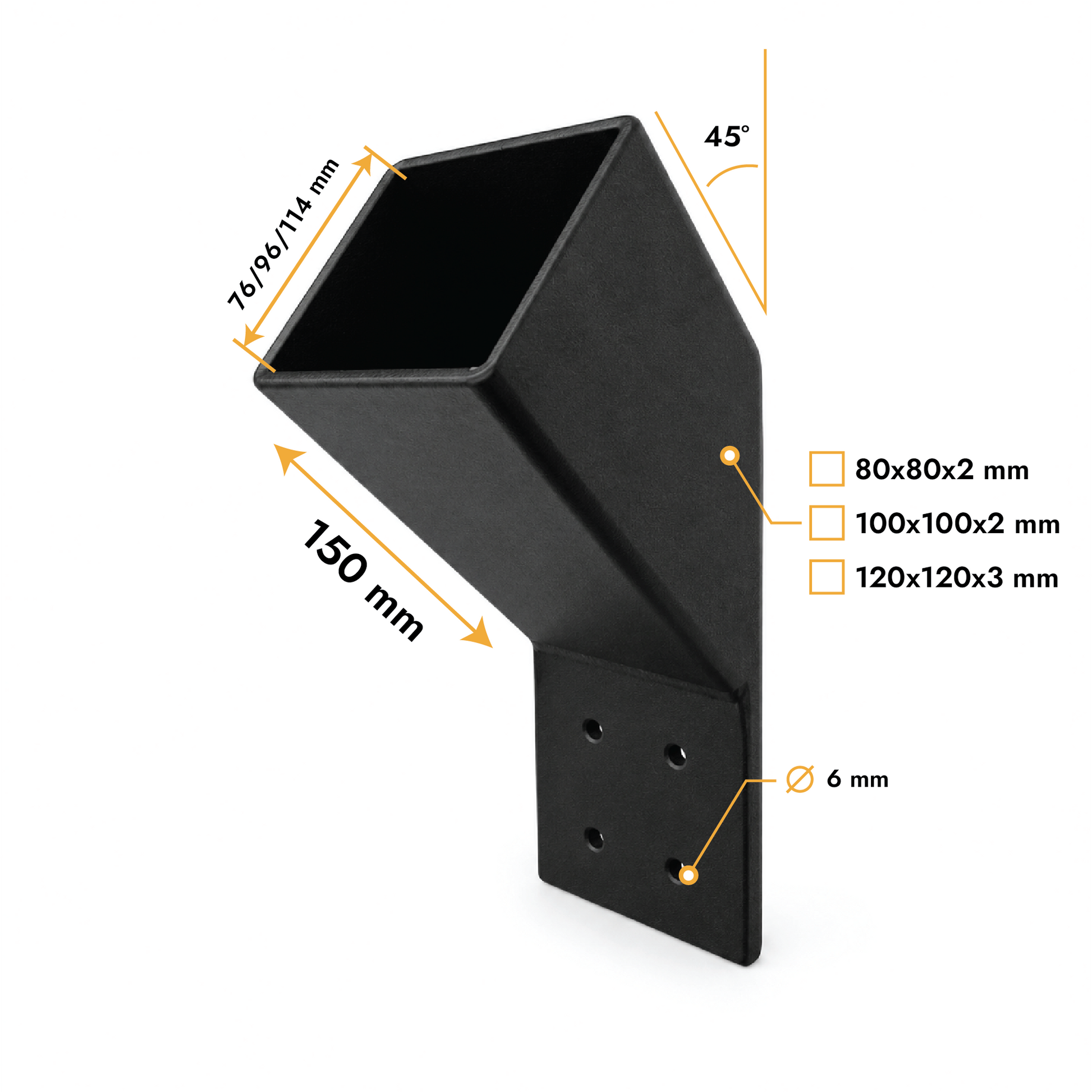 Conector de arriostramiento 45°