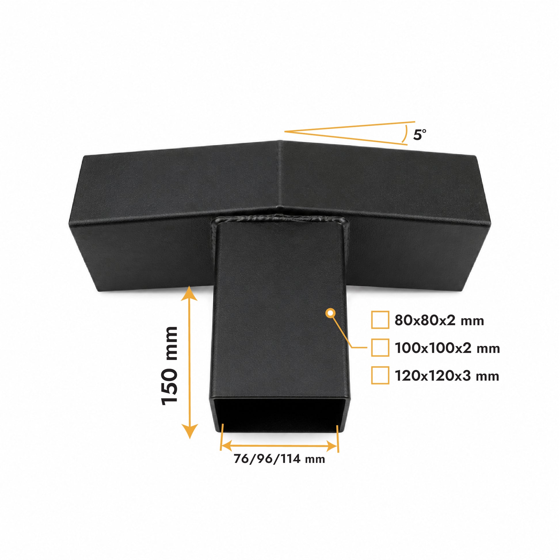 Conector T de cumbrera 5°
