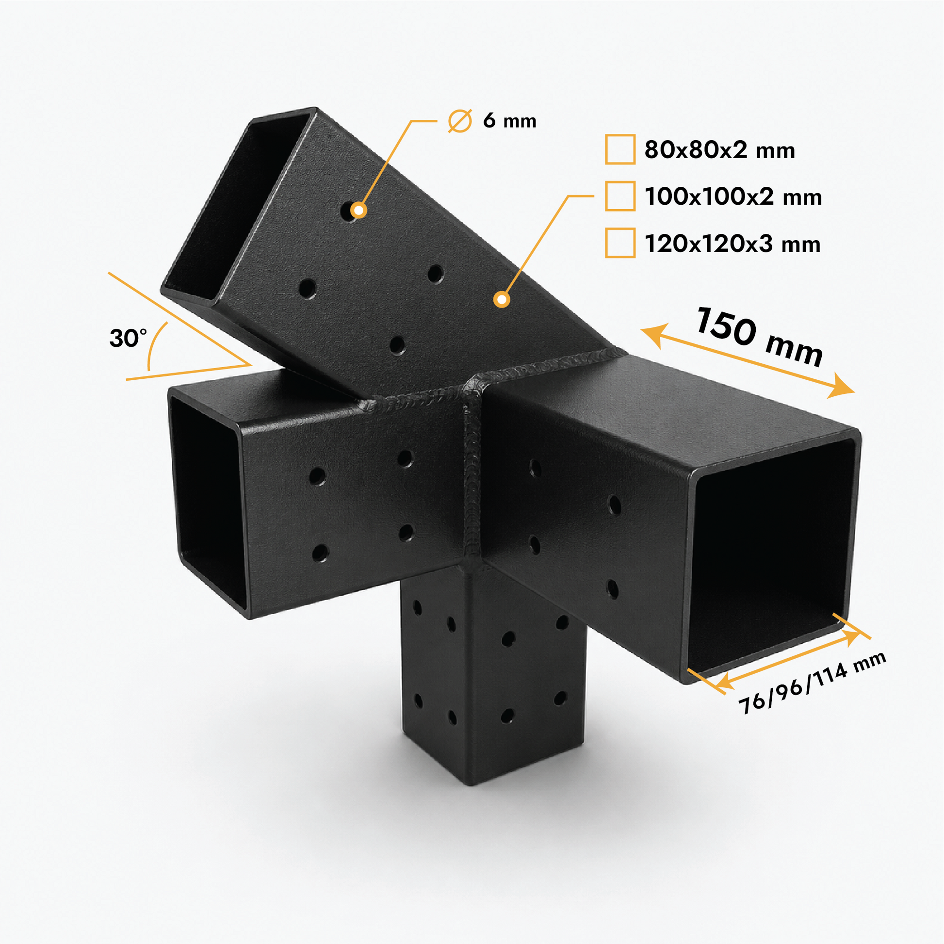 Conector Y 30° izquierdo