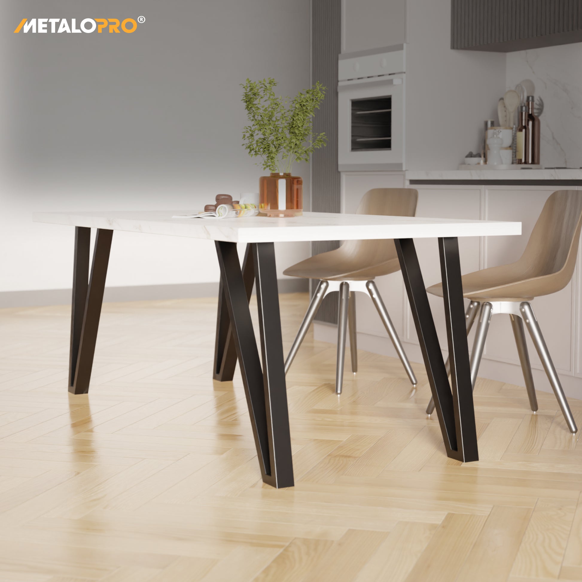 Set 4 patas para mesa de horquilla Kentucky