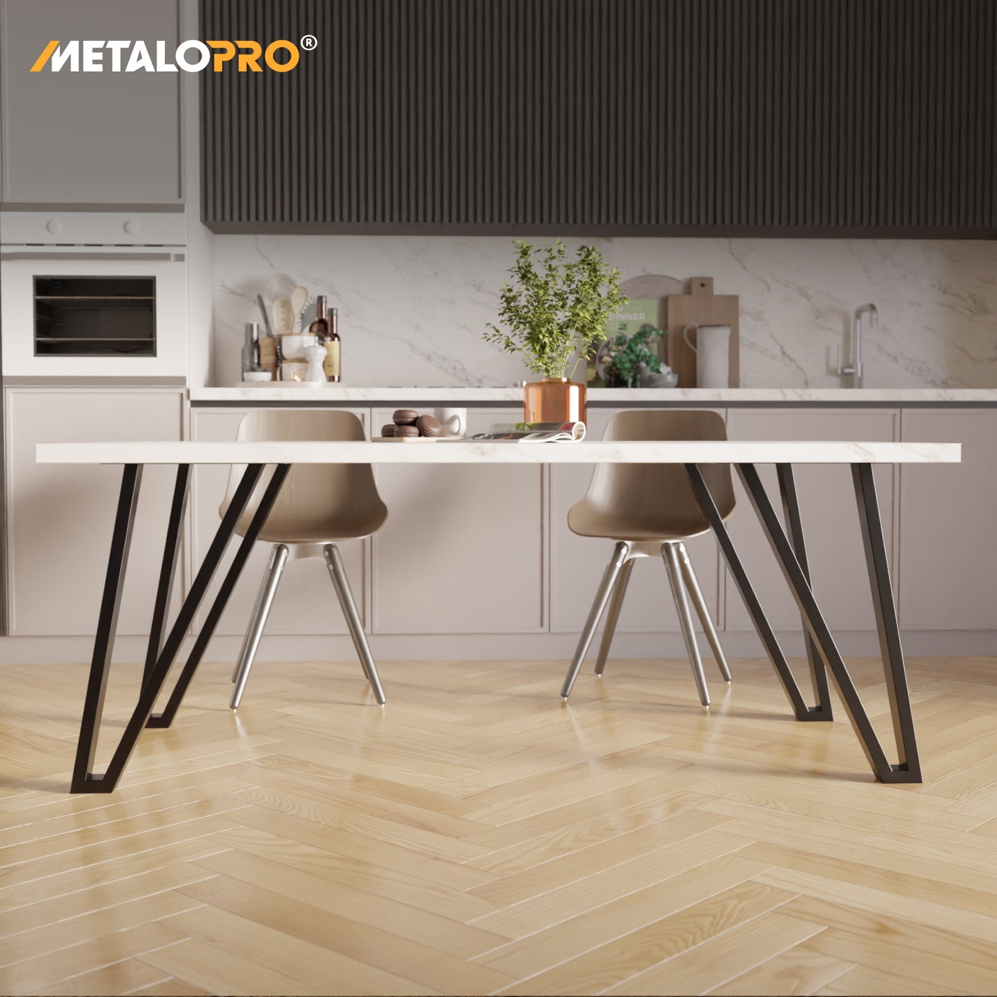 Set 4 patas para mesa de horquilla Kentucky