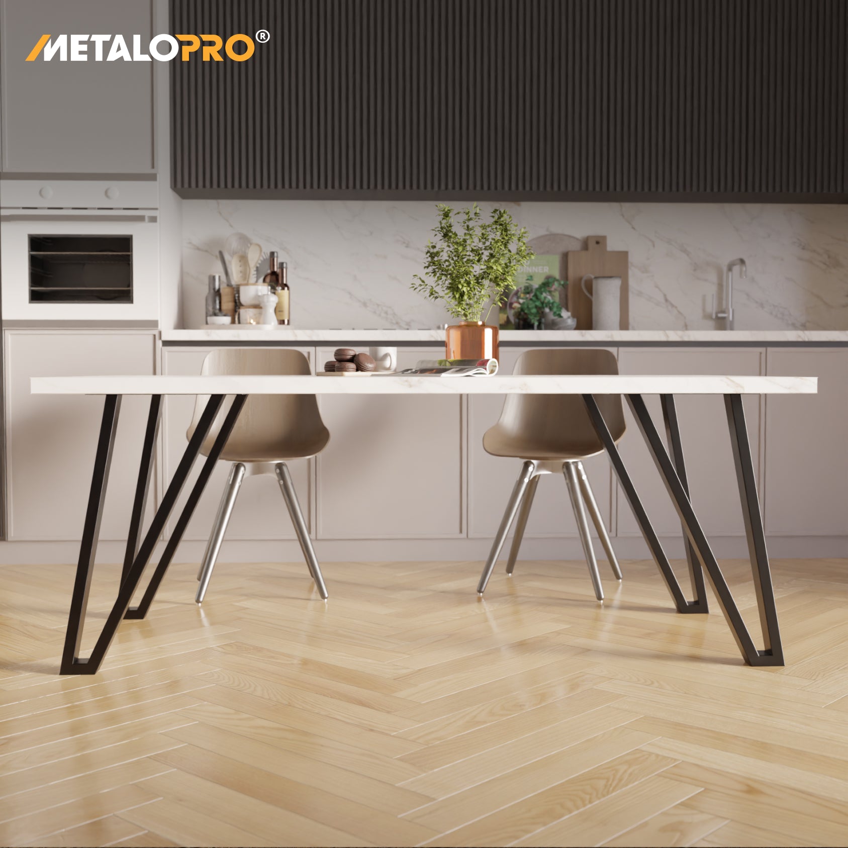 Set 4 patas para mesa de horquilla Kentucky