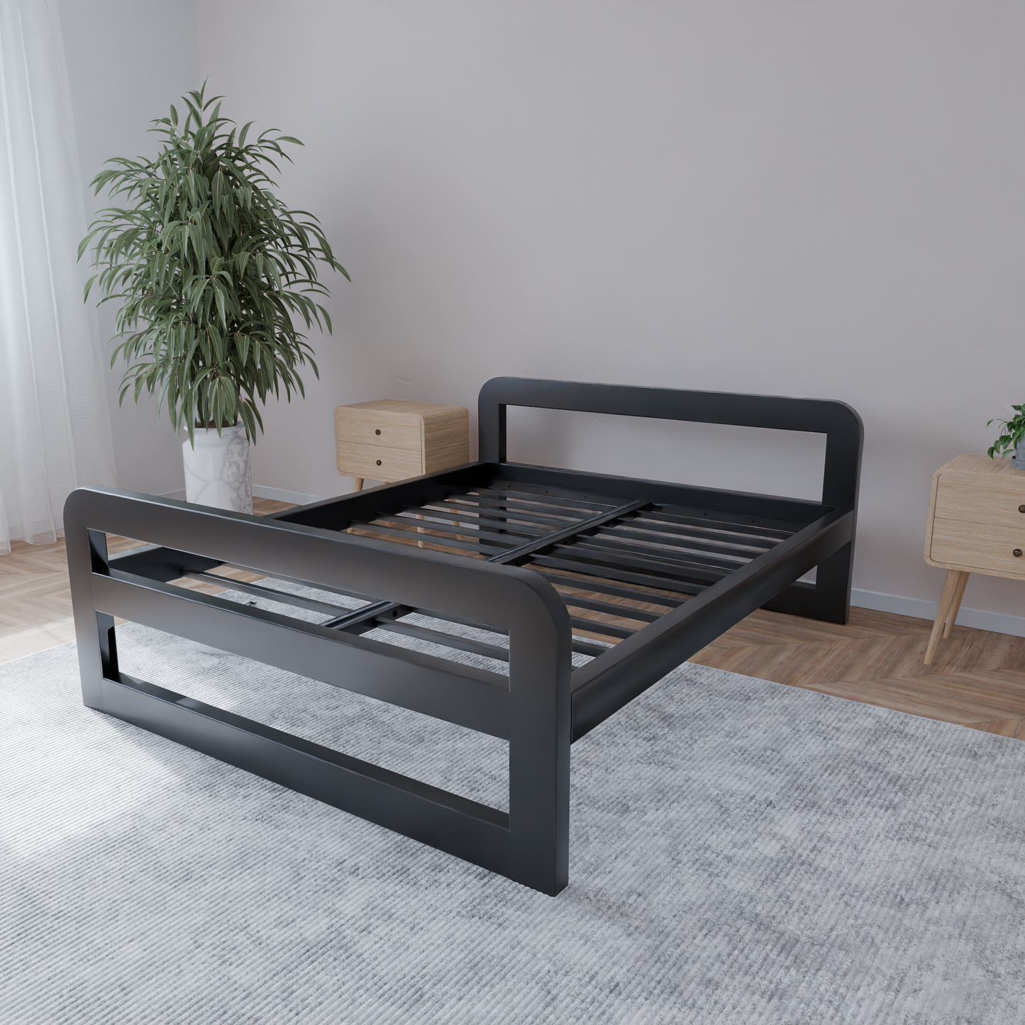 Cama metálica Ryka Round cerrada (perfil 120 x 160 mm)