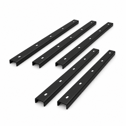 Refuerzos para tablero – perfil en U negro (set 3 uds)