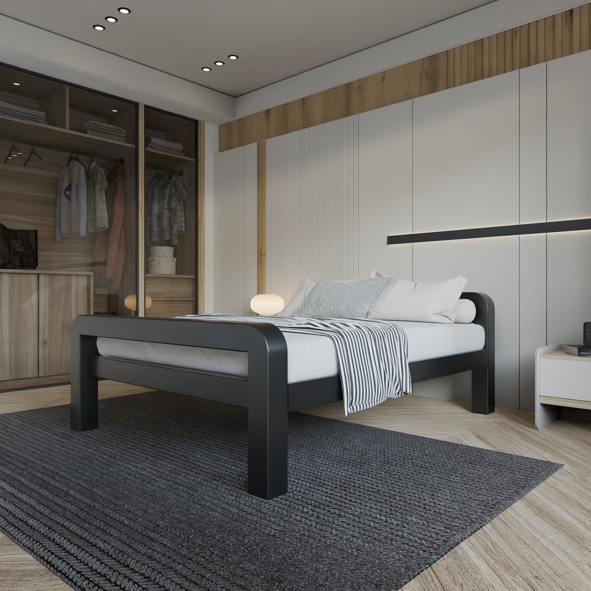 Cama metálica Ryka Round abierta (perfil 120 x 120 mm)