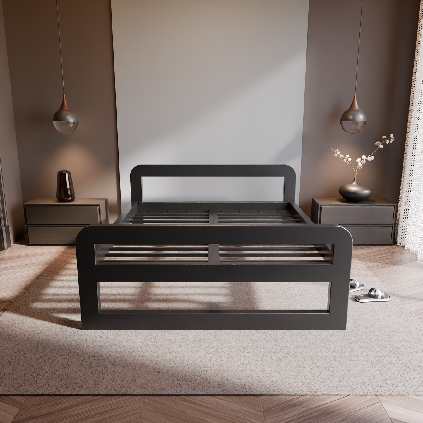 Cama metálica Ryka Round cerrada (perfil 120 x 160 mm)