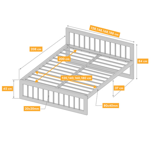 Cama metálica Ryka Vertical