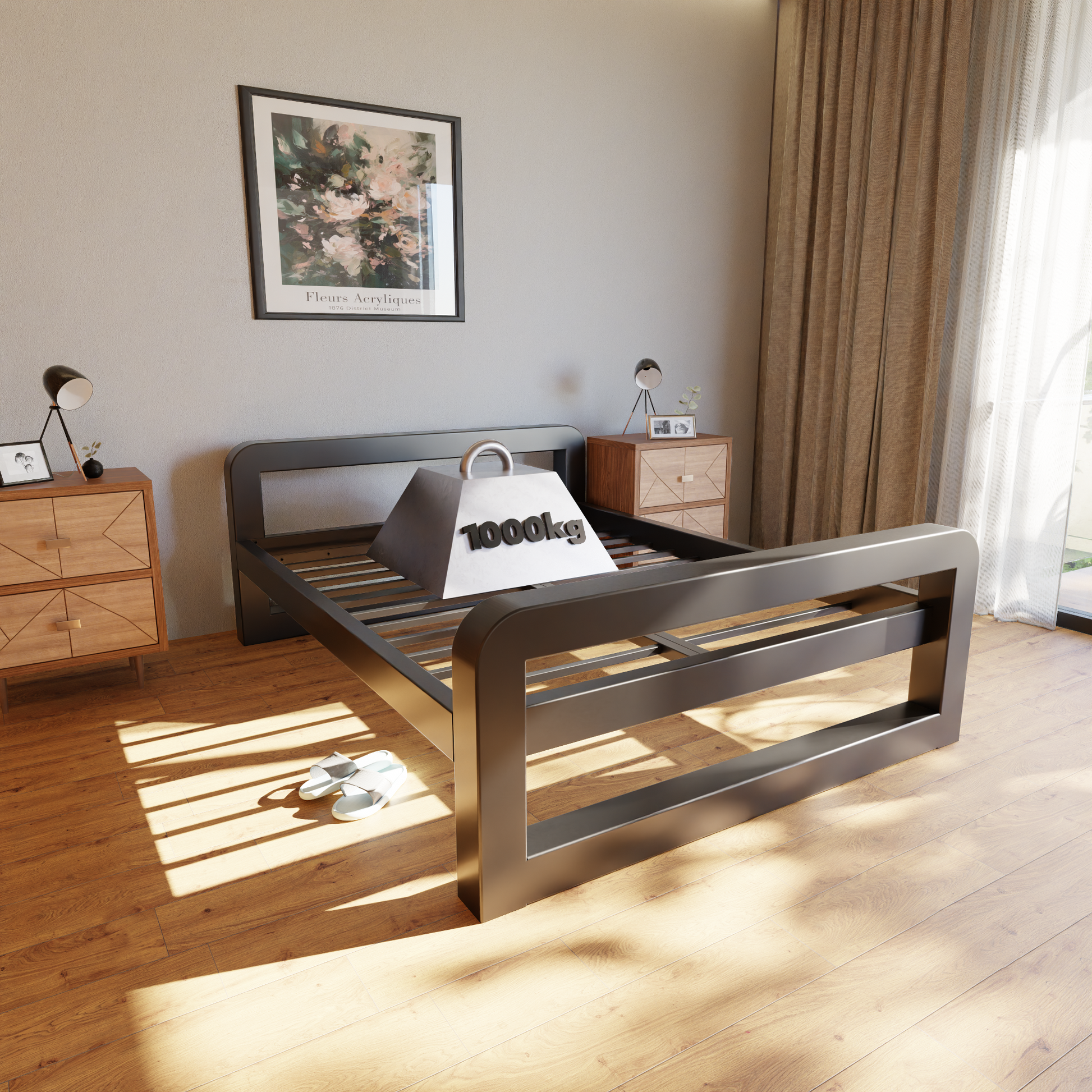 Cama metálica Ryka Round cerrada (perfil 120 x 120 mm)