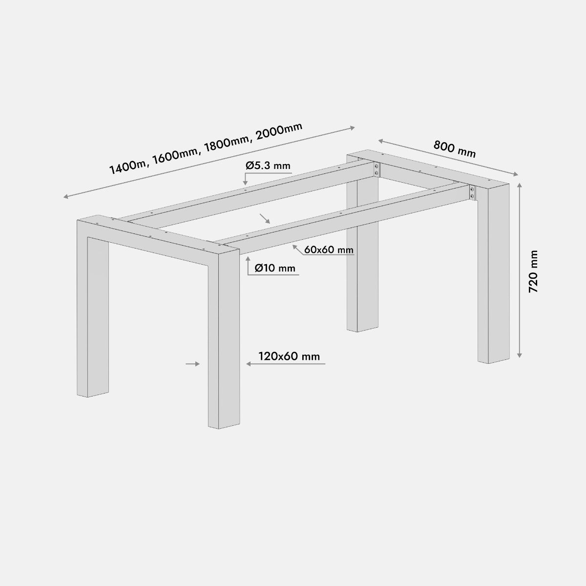 Patas para mesa Etamin Extreme