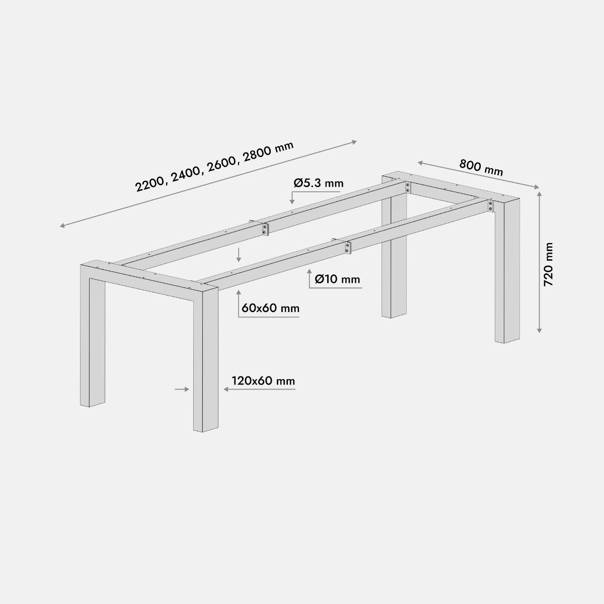 Patas para mesa Etamin Extreme
