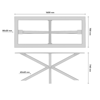 Patas para mesa Acamar Frame