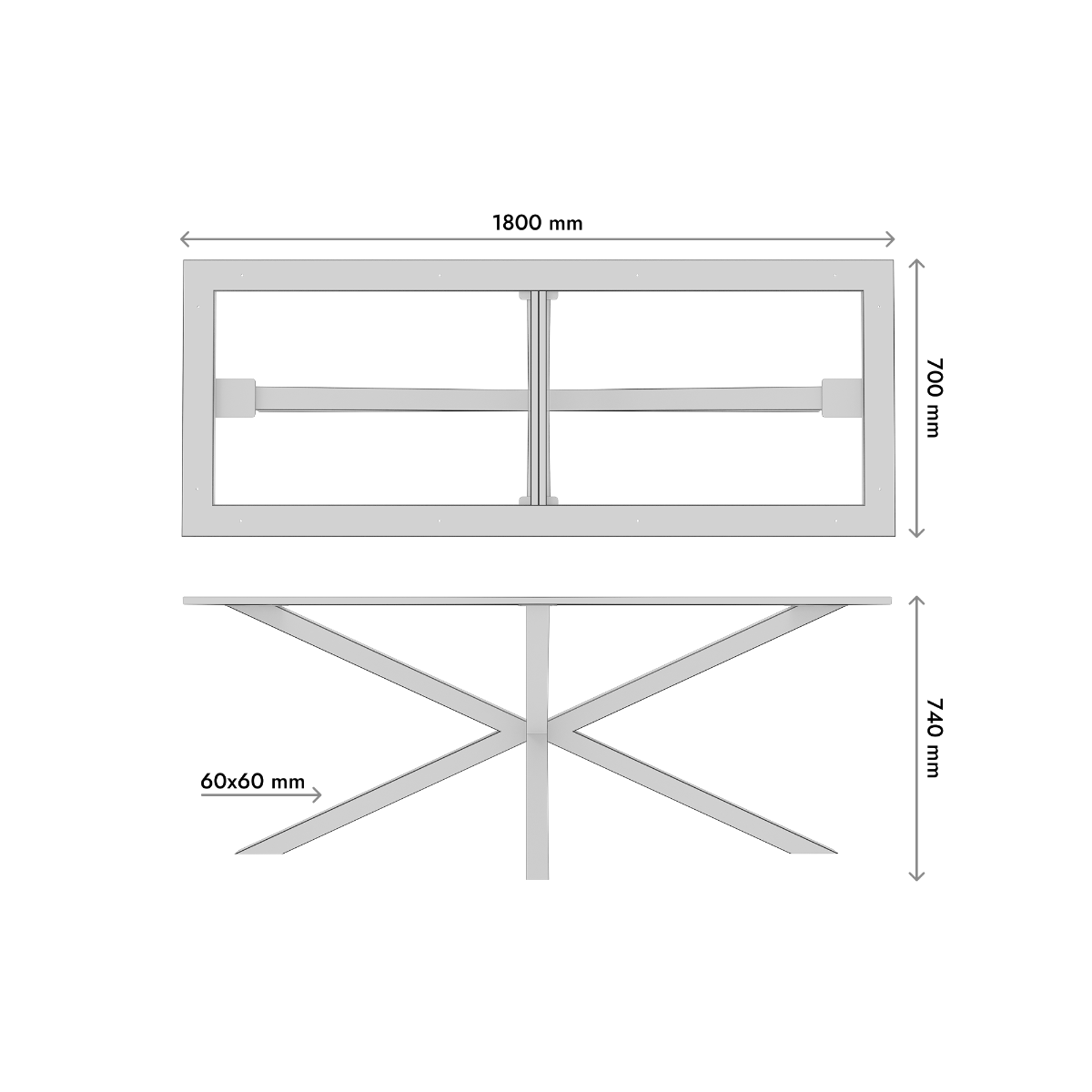 Patas para mesa Acamar Frame