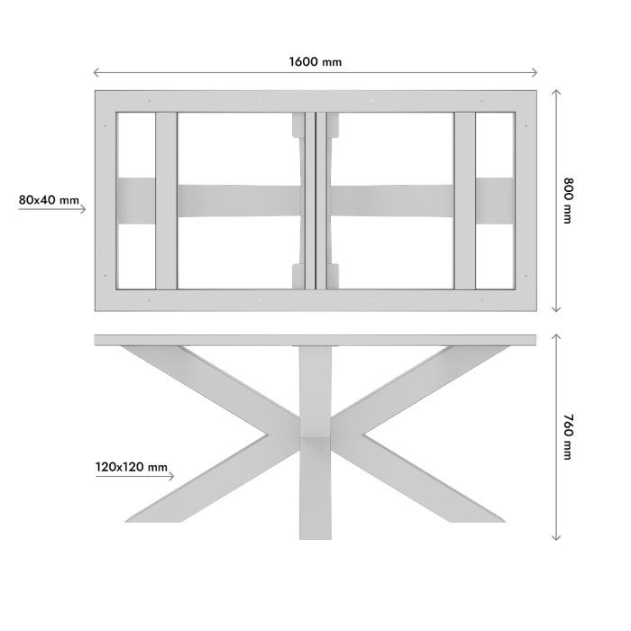 Patas para mesa Acamar Frame Extreme