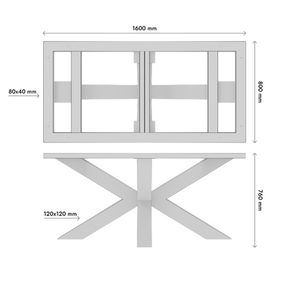 Patas para mesa Acamar Frame Extreme