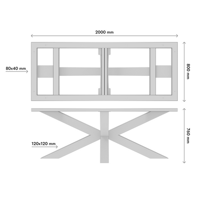 Patas para mesa Acamar Frame Extreme