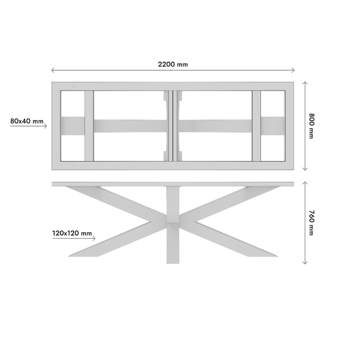 Patas para mesa Acamar Frame Extreme