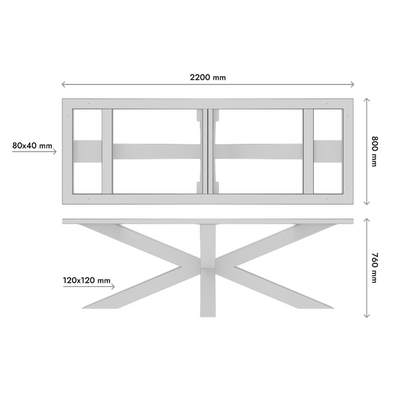 Patas para mesa Acamar Frame Extreme