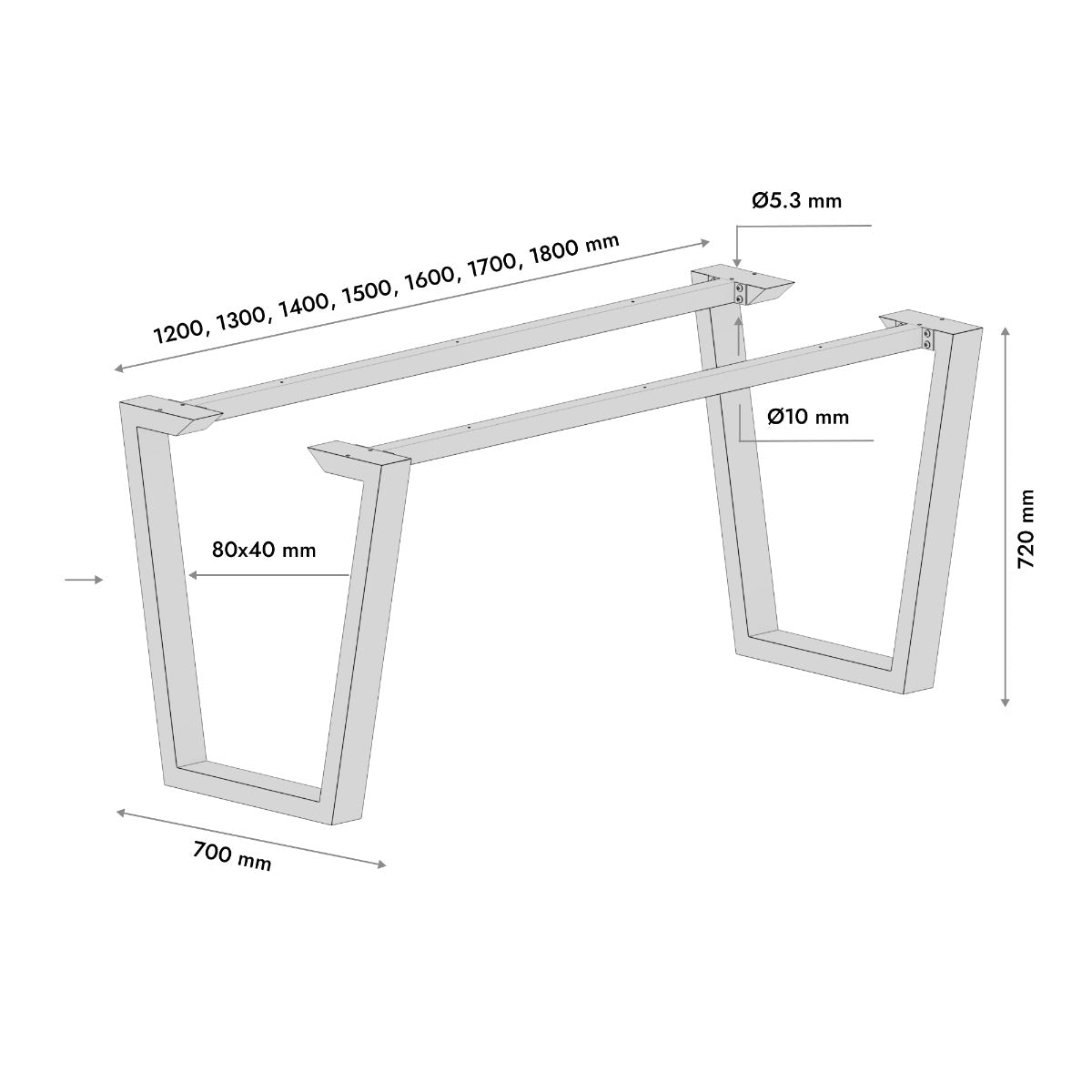 Patas para mesa Atria Epox