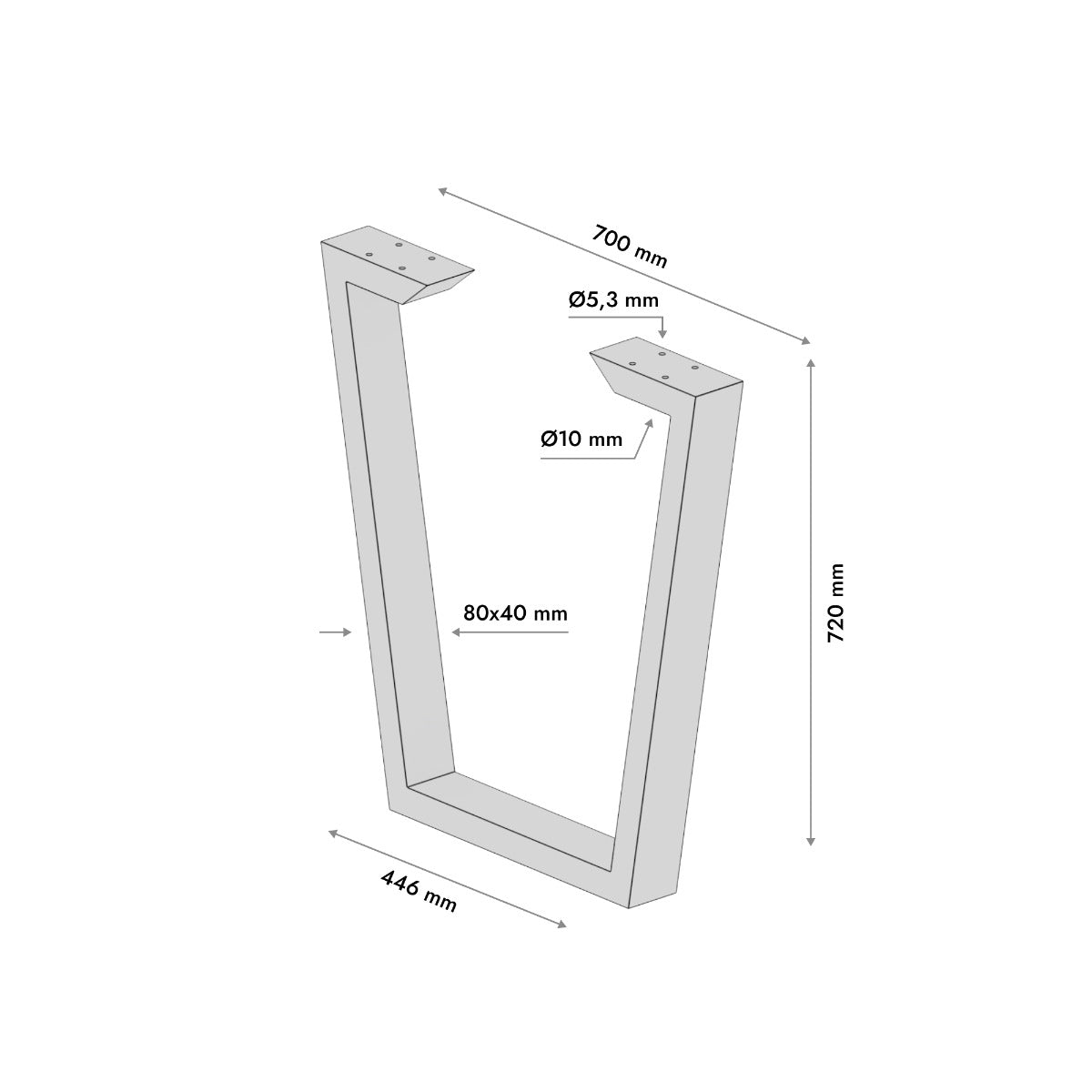 Patas para mesa Atria Epox Lite