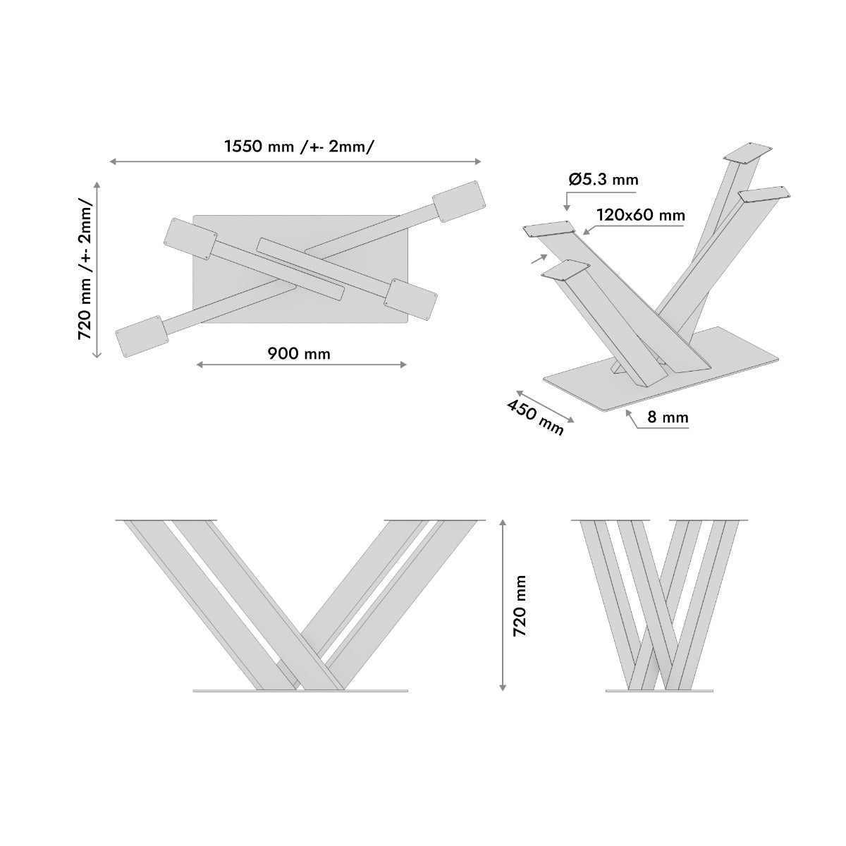 Patas para mesa Altair