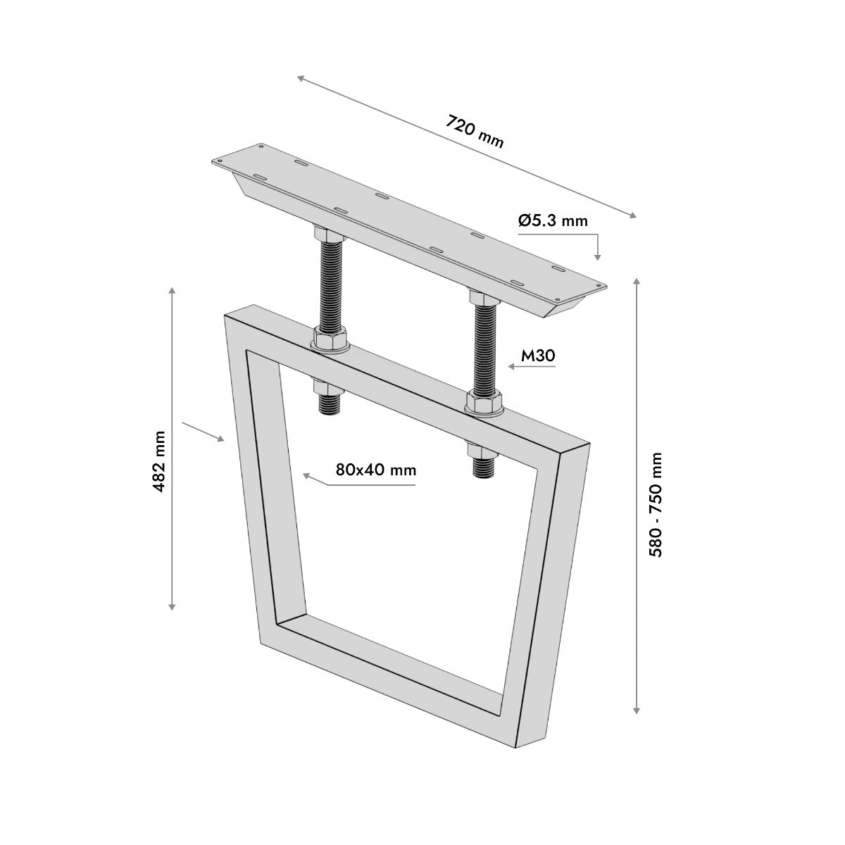 Patas para mesa Atria Screw