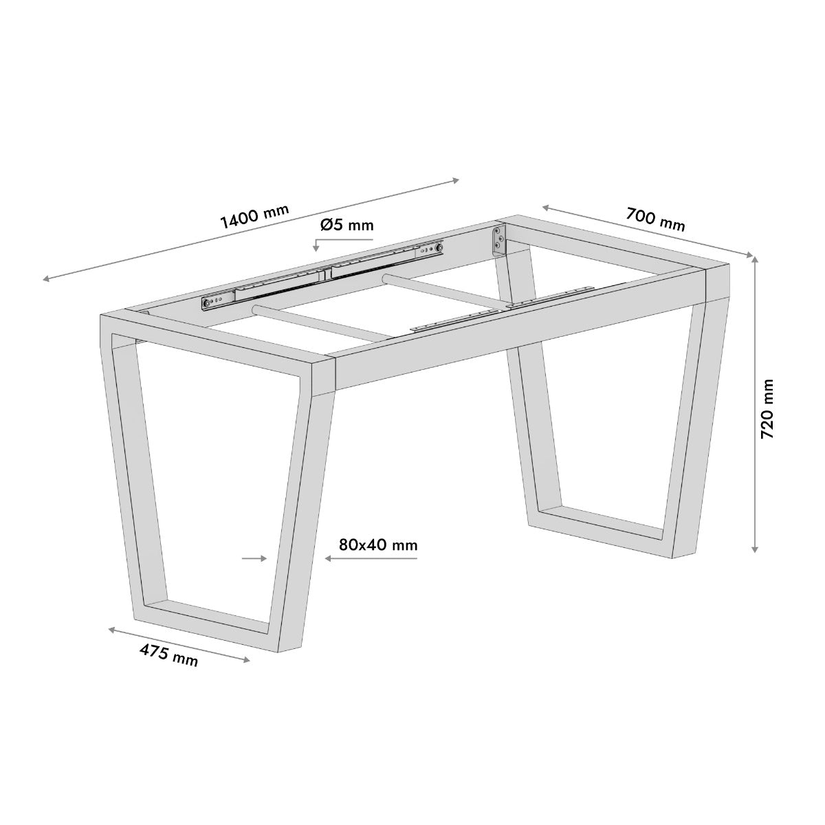 Patas para mesa extensibles Atria Split