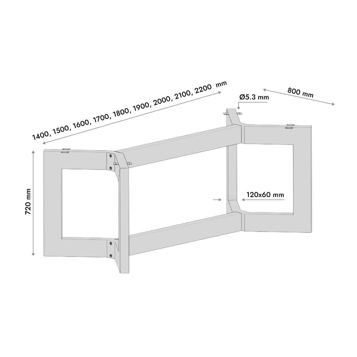 Patas para mesa Barax Space Extreme