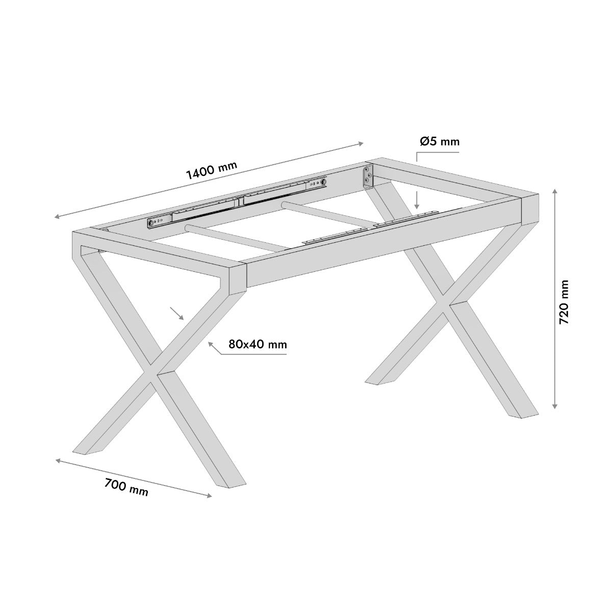 Patas para mesa extensibles Belaga Split