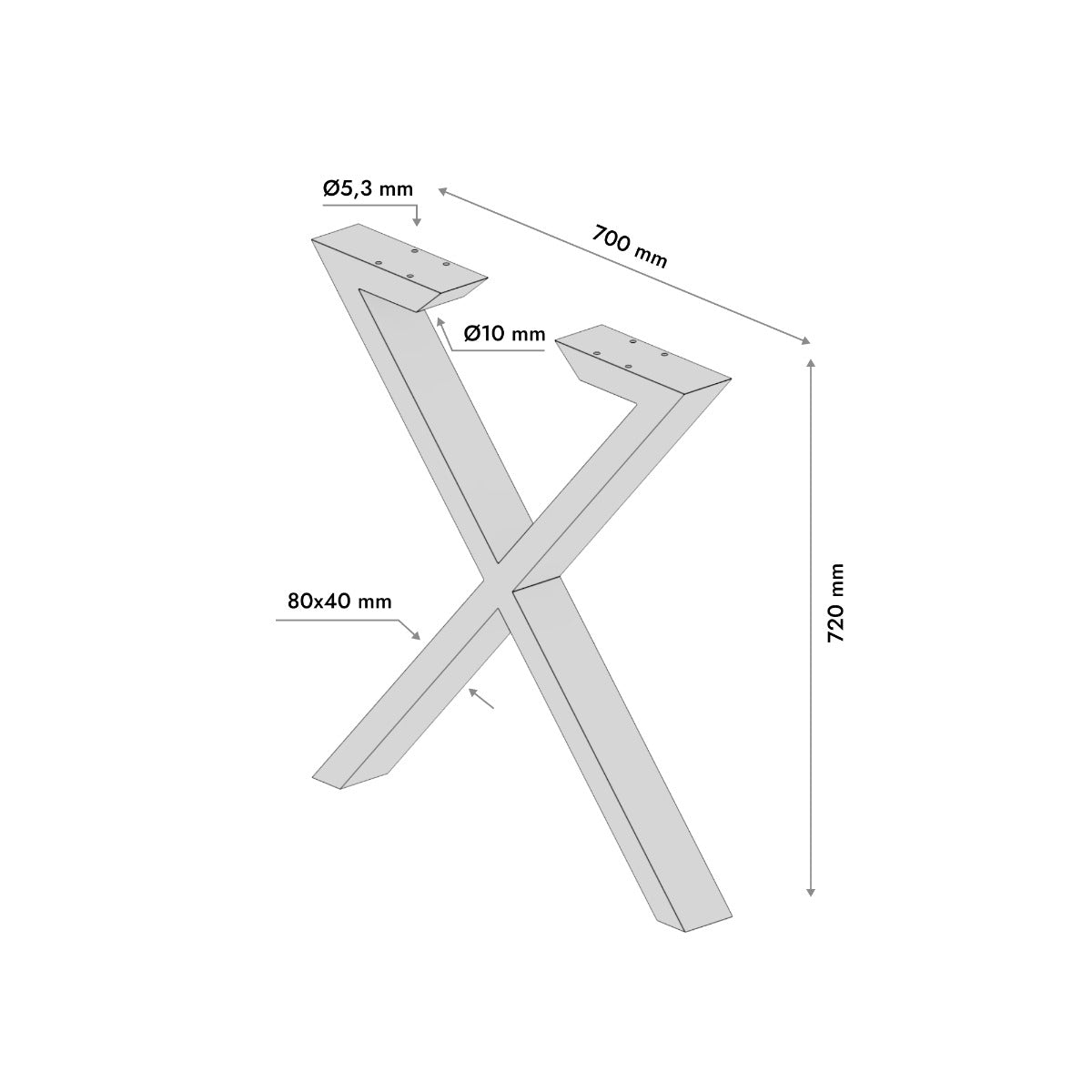 Patas para mesa Belaga Epox Lite