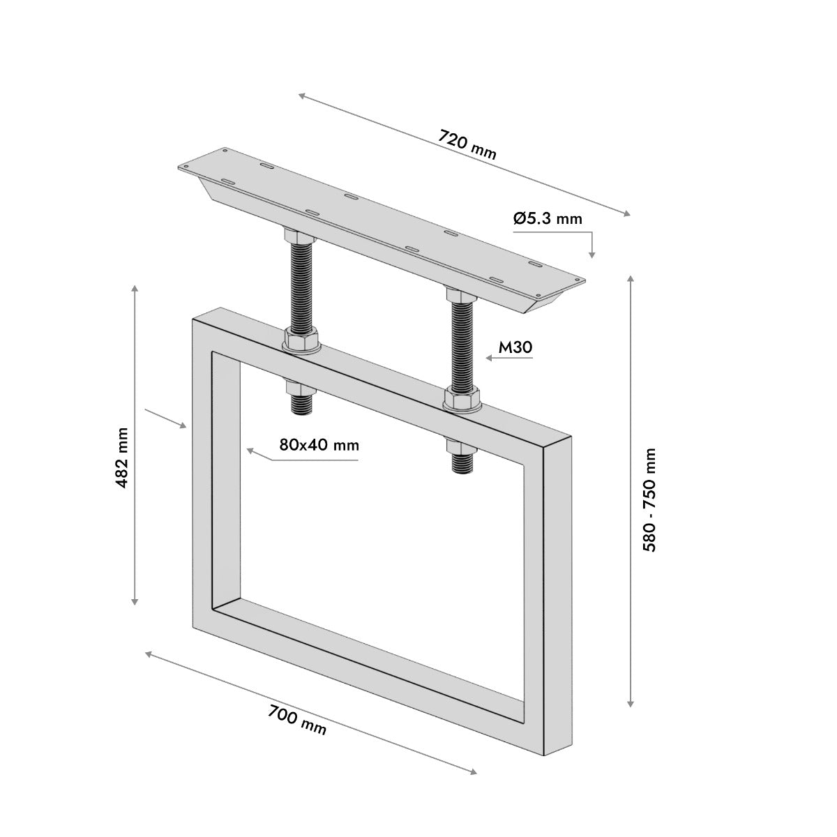 Patas para mesa Eta Screw