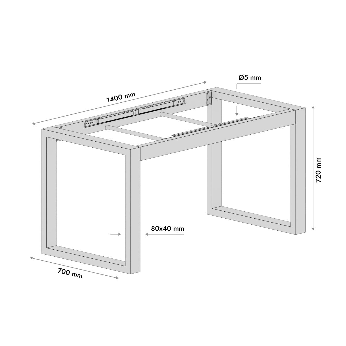 Patas para mesa extensibles Eta Split