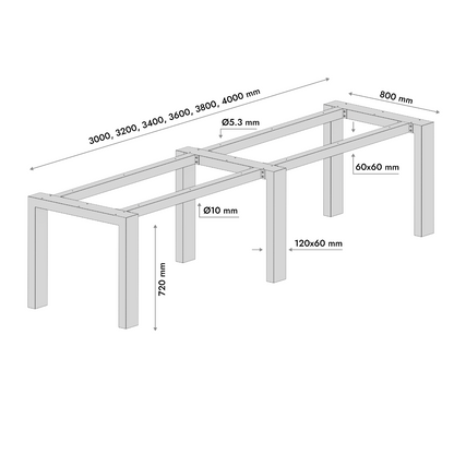 Patas para mesa Etamin Extreme Long