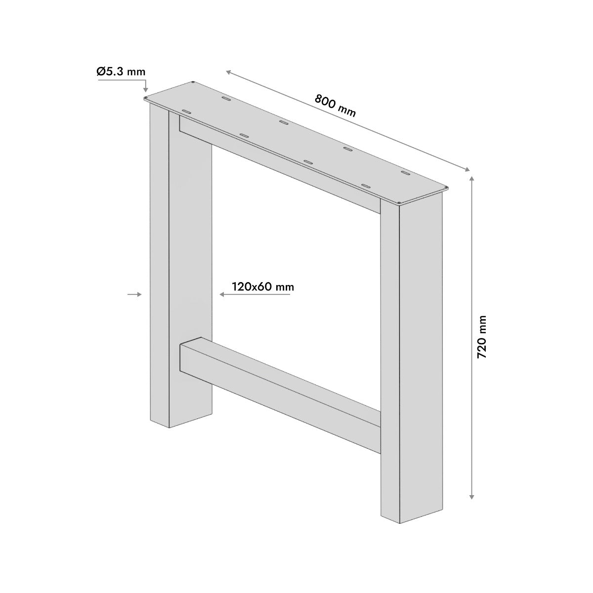 Patas para mesa Etamin Lite Extreme A