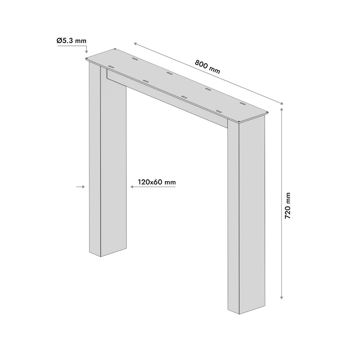 Patas para mesa Etamin Lite Extreme