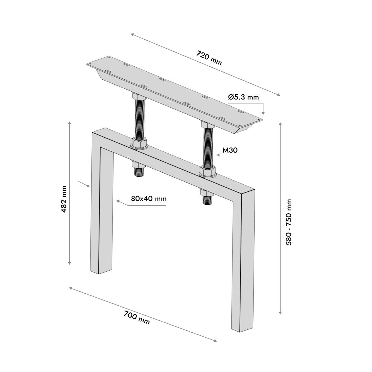Patas para mesa Etamin Screw