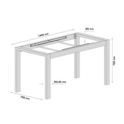 Patas para mesa extensibles Etamin Split