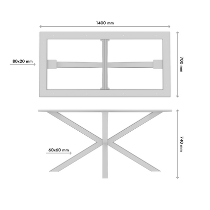 Patas para mesa Acamar Frame
