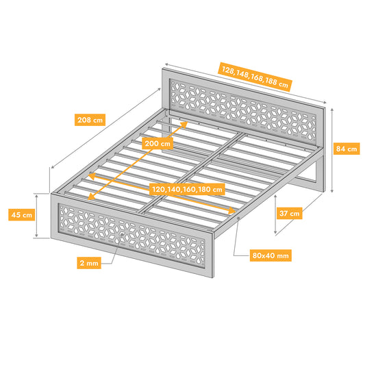 Cama metálica Ryka Perfor M7