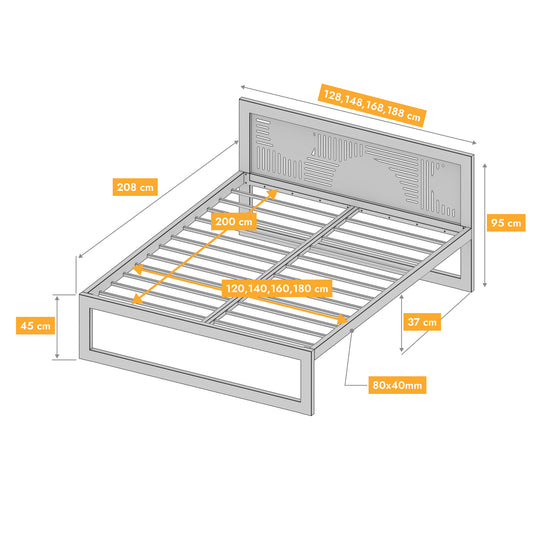 Cama metálica Ryka Standard M18