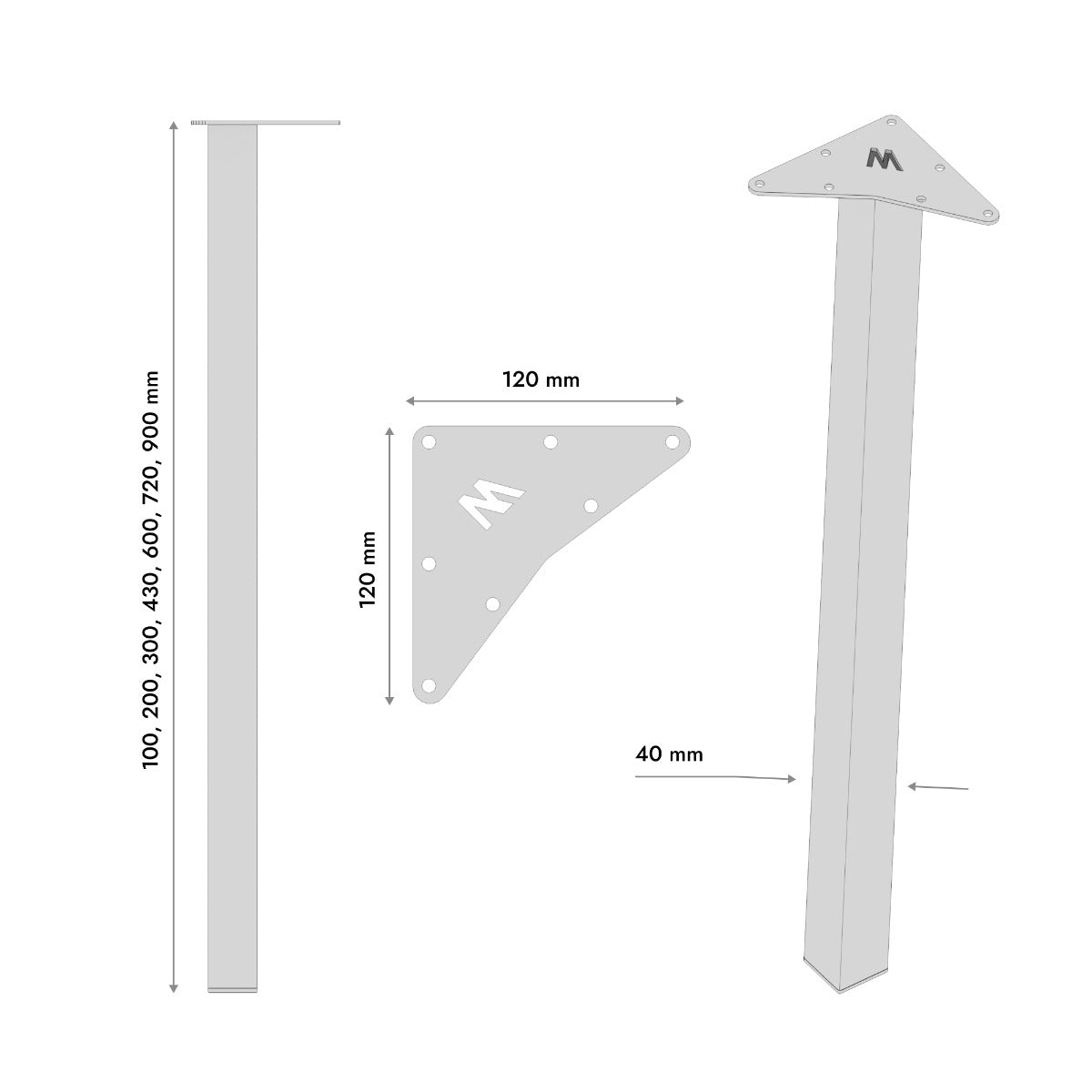 Patas para mesa Leg