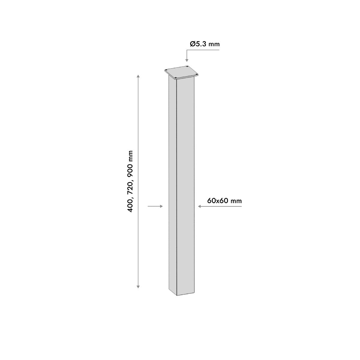 Patas para mesa Melmak Flat
