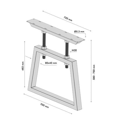 Patas para mesa Nemesis Screw