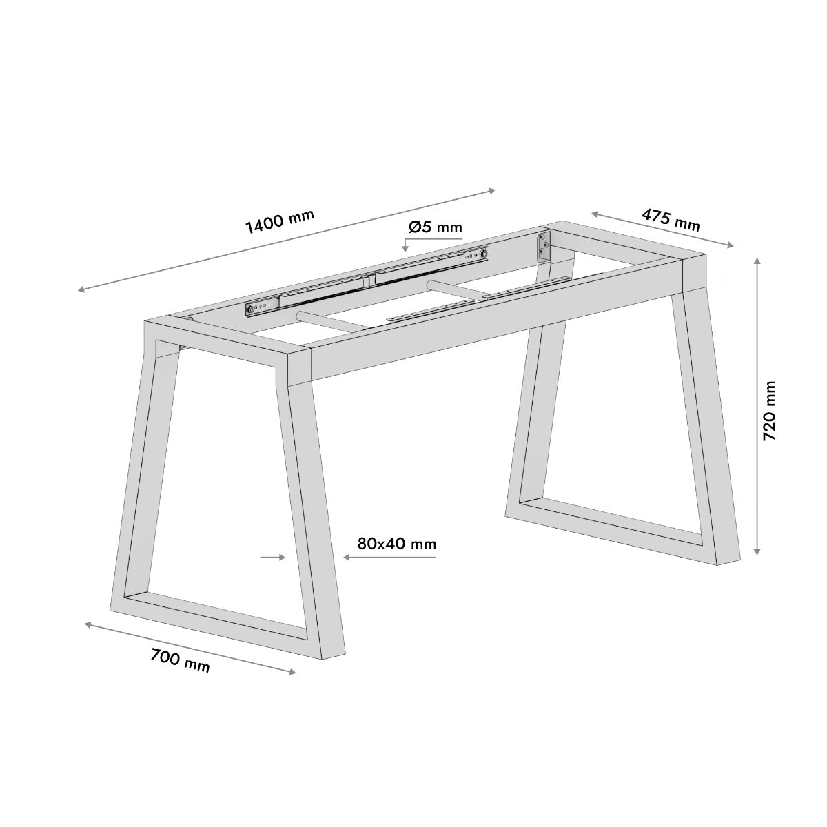 Patas para mesa extensibles Nemesis Split