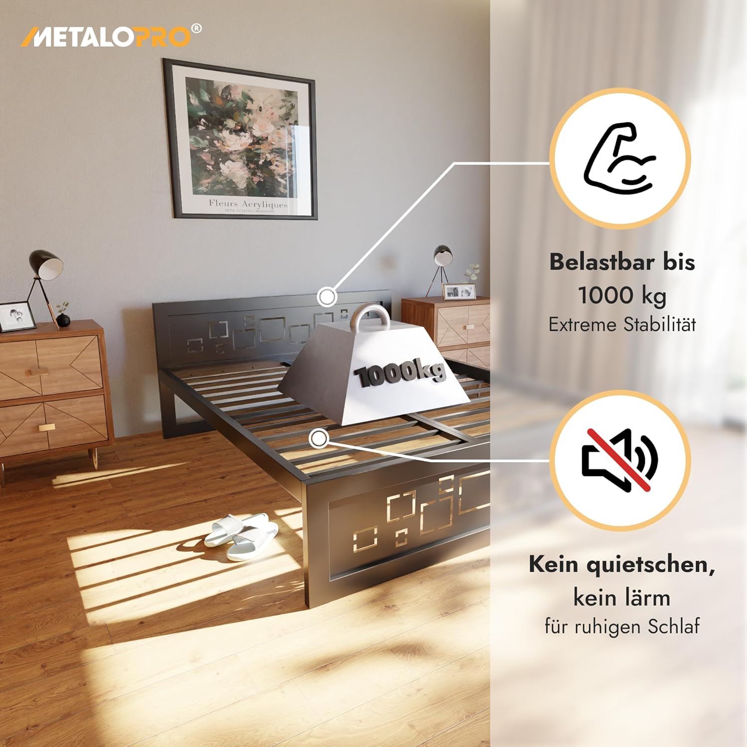 Cama metálica Ryka Perfor M12