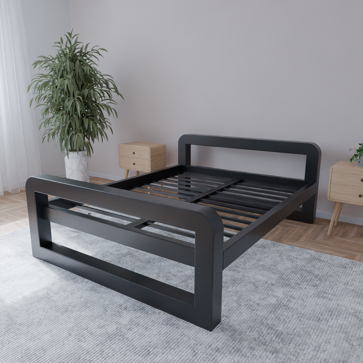 Cama metálica Ryka Round cerrada (perfil 120 x 120 mm)