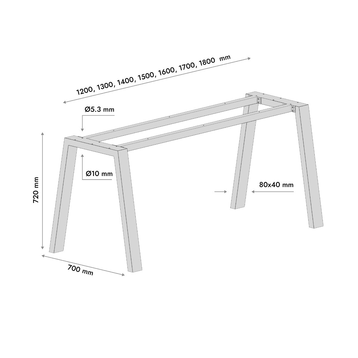 Patas para mesa Thusia