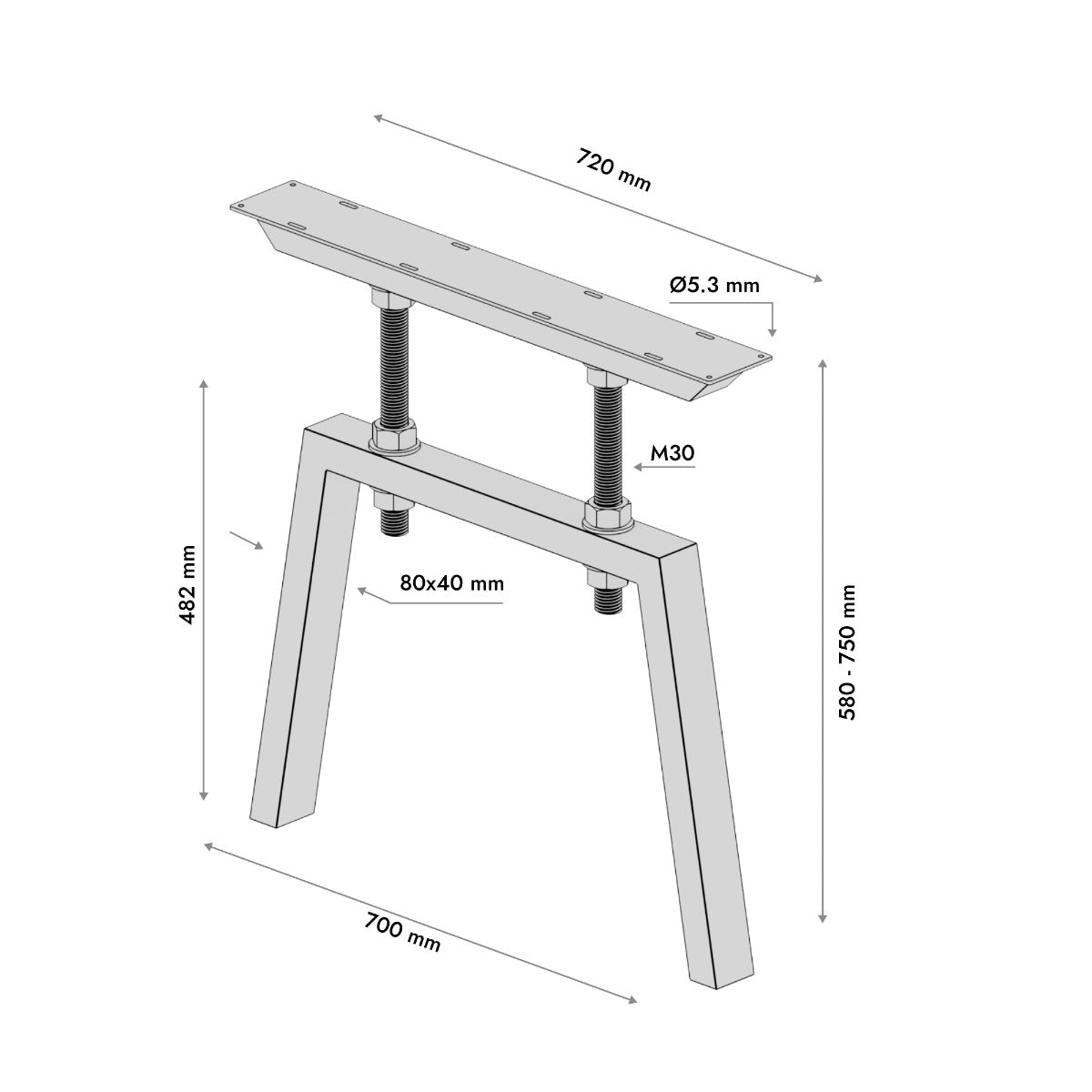 Patas para mesa Thusia Screw